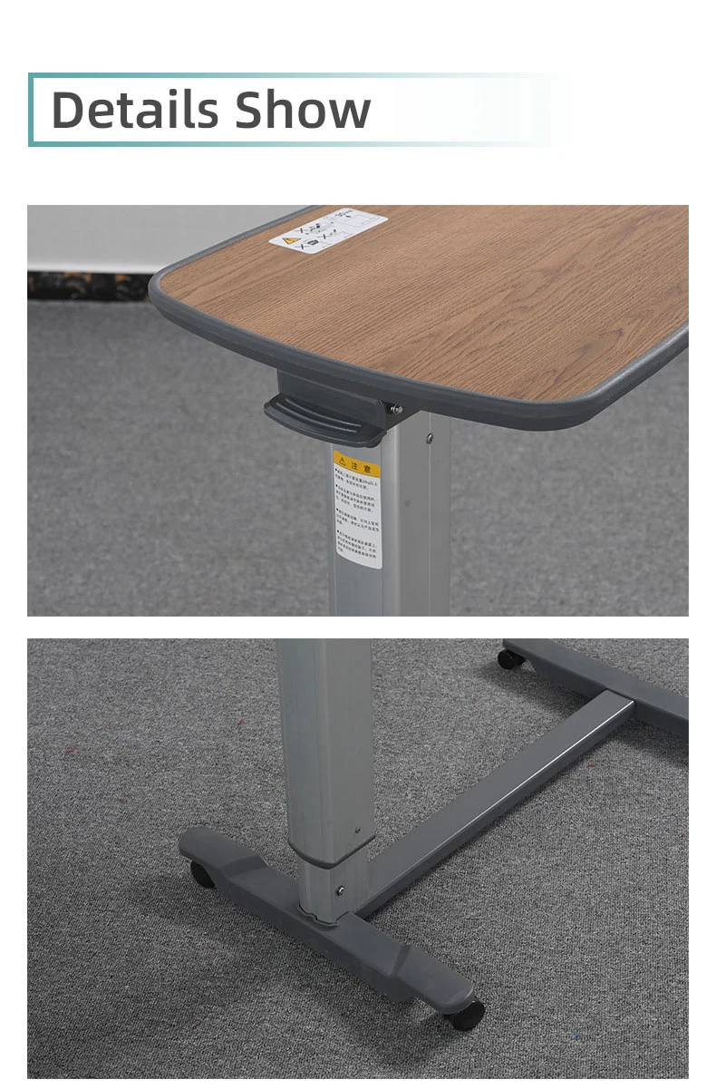 Hospital Furniture Overbed Table Bedside Equipment for Patient Disabled