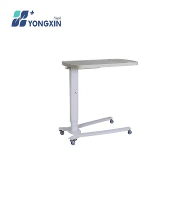C205 Hot Selling Good Quality Adjustable Hospital Medical Movable Overbed Dinner Table