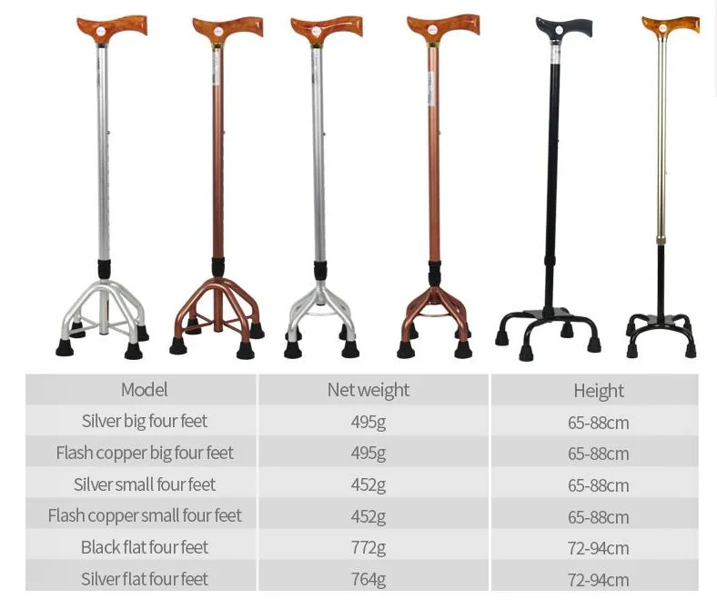 Professional Factory Wholesell Portable Flexible Foldable Walking Crutches for Elderly People