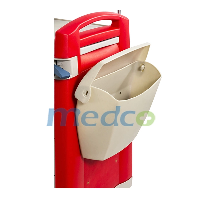 Patient Nursing ABS Emergency First Aid Treatment Cart Trolley with Oxygen Tank Holder
