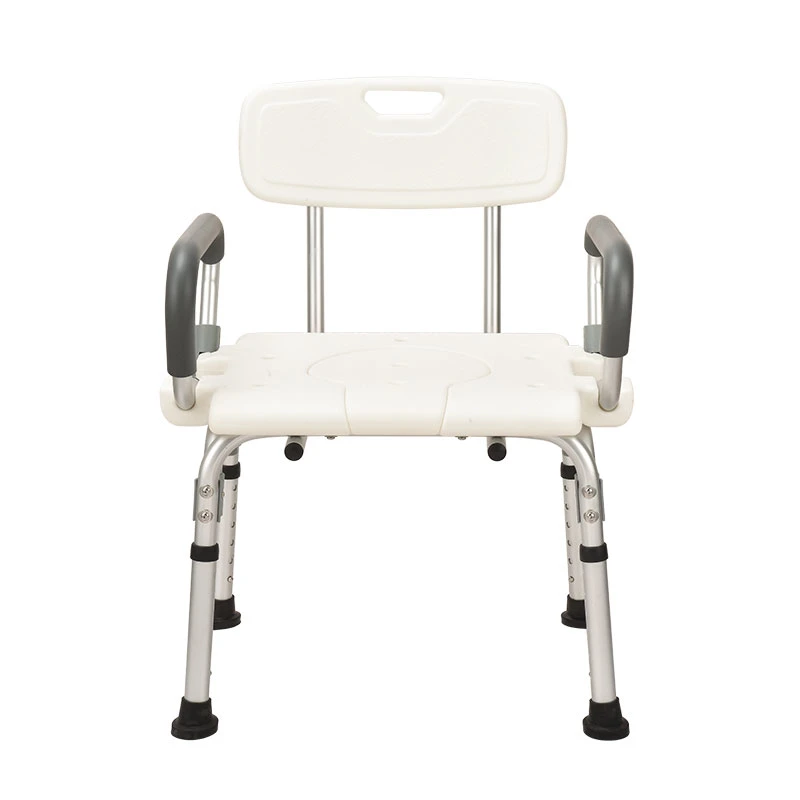 Medical Aluminum Alloy Bathroom Shower Chair Bath Bench Stool with Commode