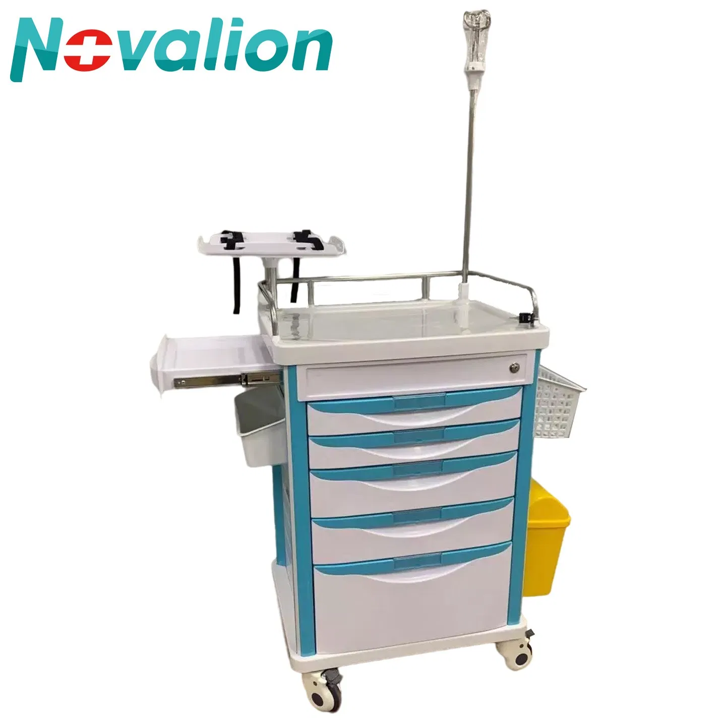 Nursing Patinet Hospital Furniture Medical Cart ABS Emergency Trolley
