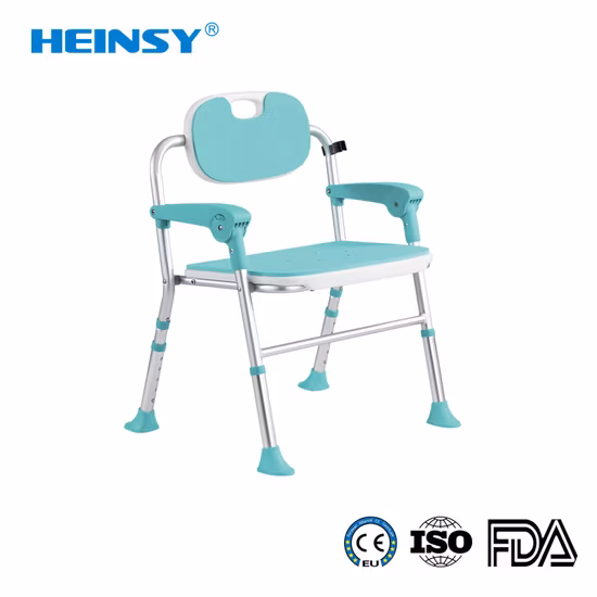 Aluminum Medical Adjustable Shower Seat Chair Bench Folding Bath Stool