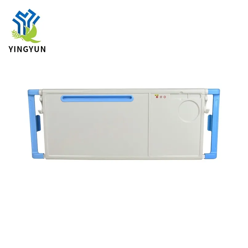 Adjustable Stretchable Hospital Furniture Bed Parts ABS Plastic Flexible Overbed Table