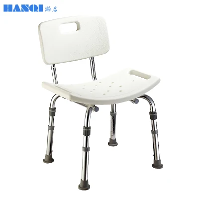 Aluminum Frame Plastic Medical Adjustable Shower Seat Chair Bench Folding Bath Stool